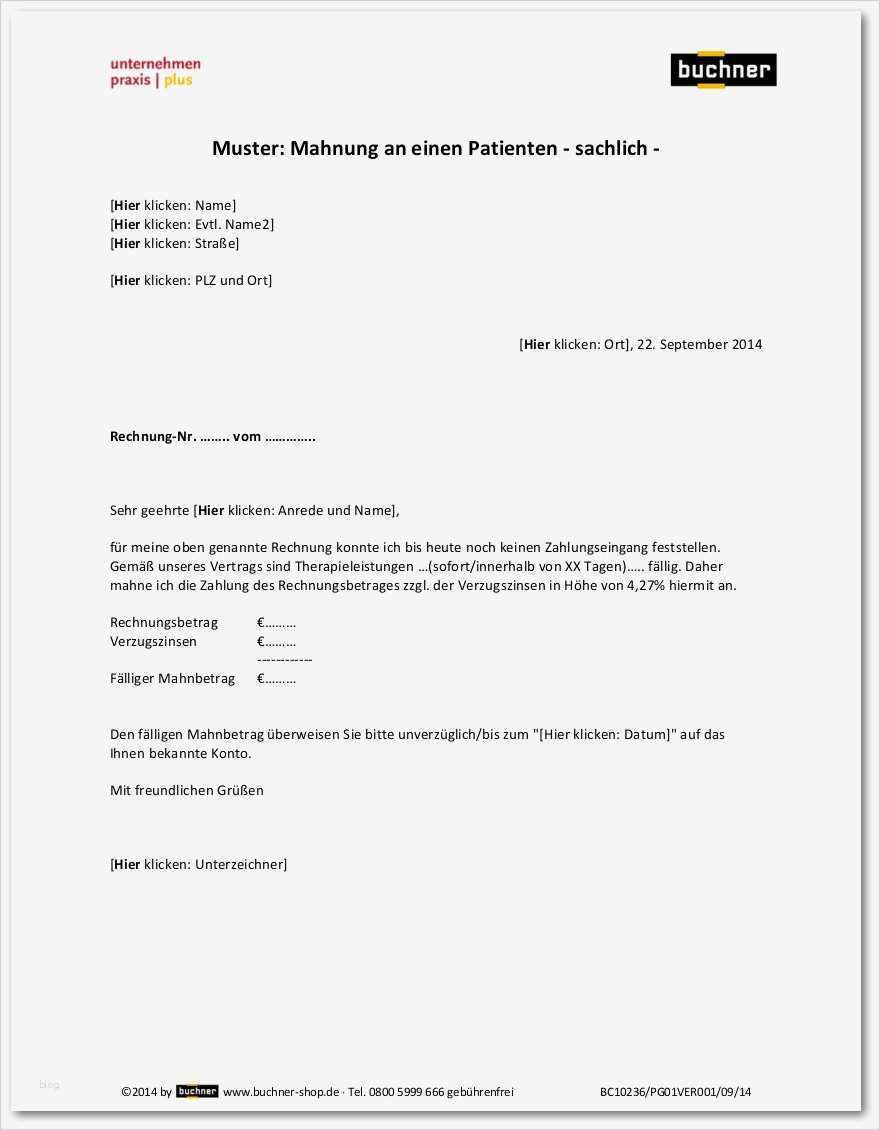 Vorlage 3 Mahnung Inspiration Muster Mahnung An Einen Patienten Sachlich