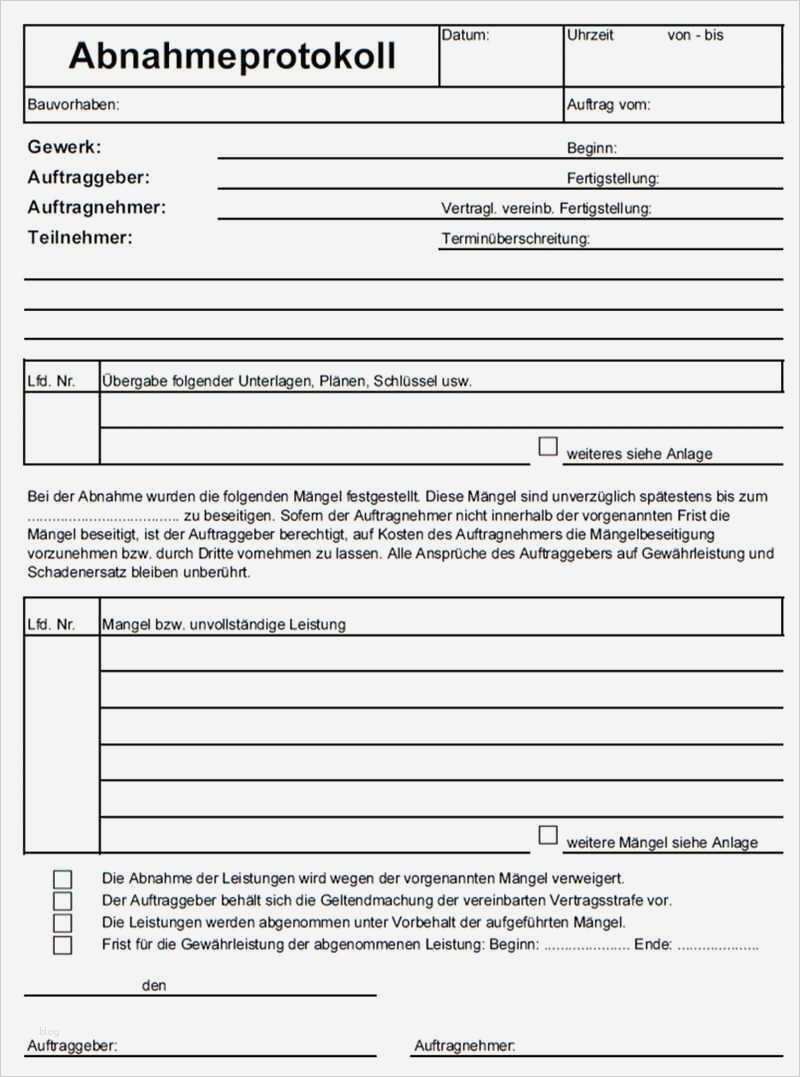 Vorlage Abnahmeprotokoll Bauleistung Erstaunlich Bauabnahme Shkwissen Haustechnikdialog