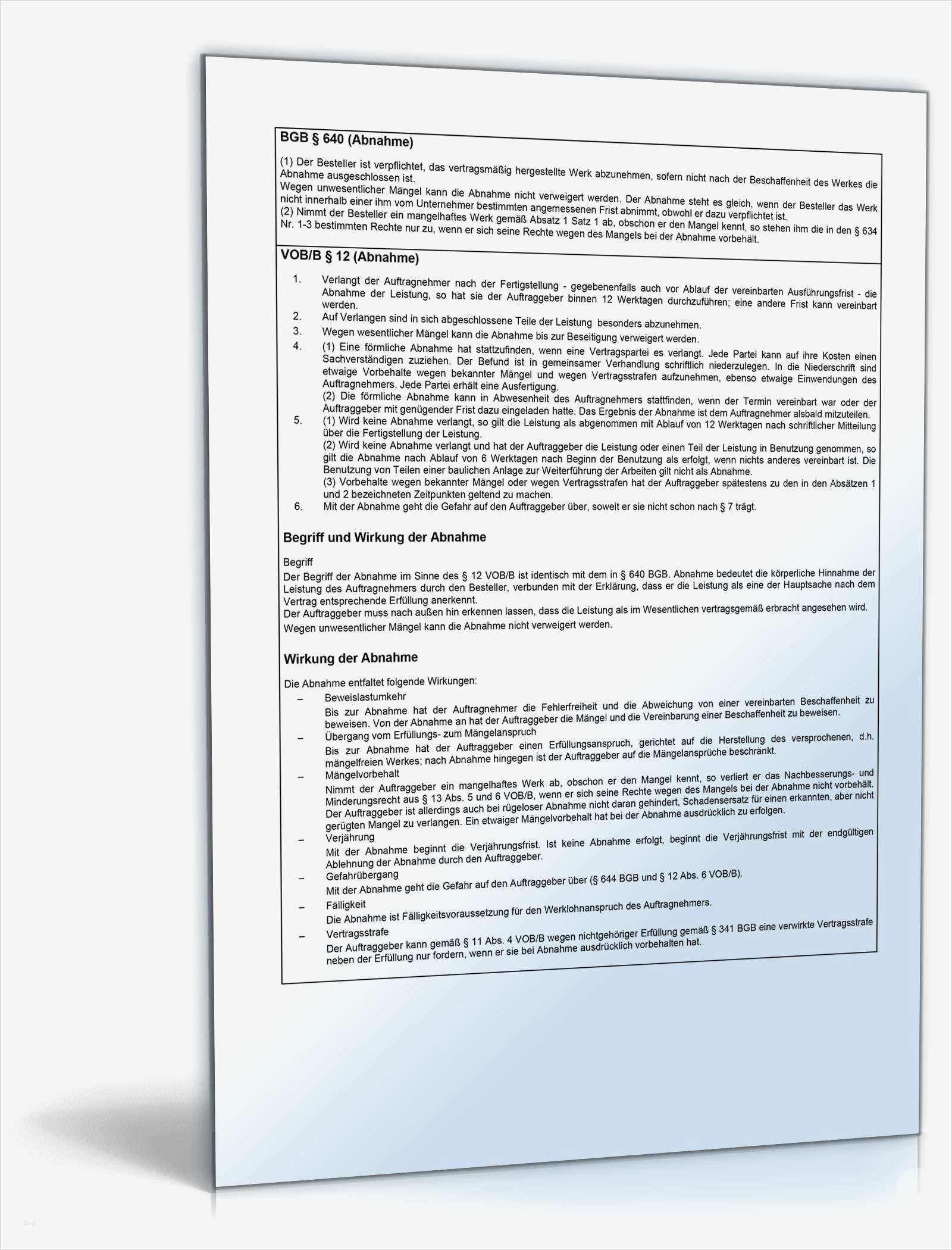 Vorlage Abnahmeprotokoll Handwerker Gut Rechtsverbindliche Bauabnahme