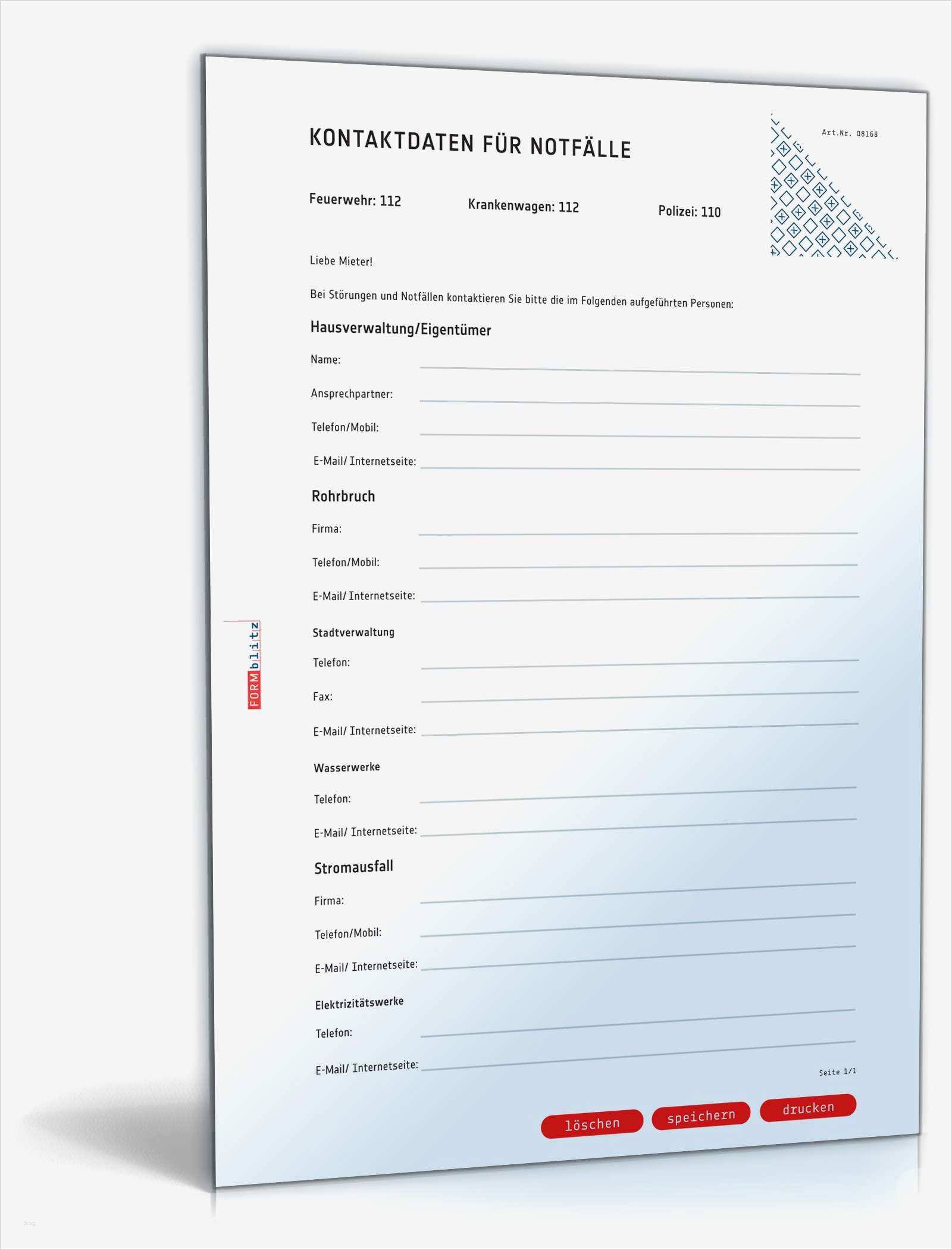 Vorlage Agb Dienstleistung Luxus Notfallkontakte