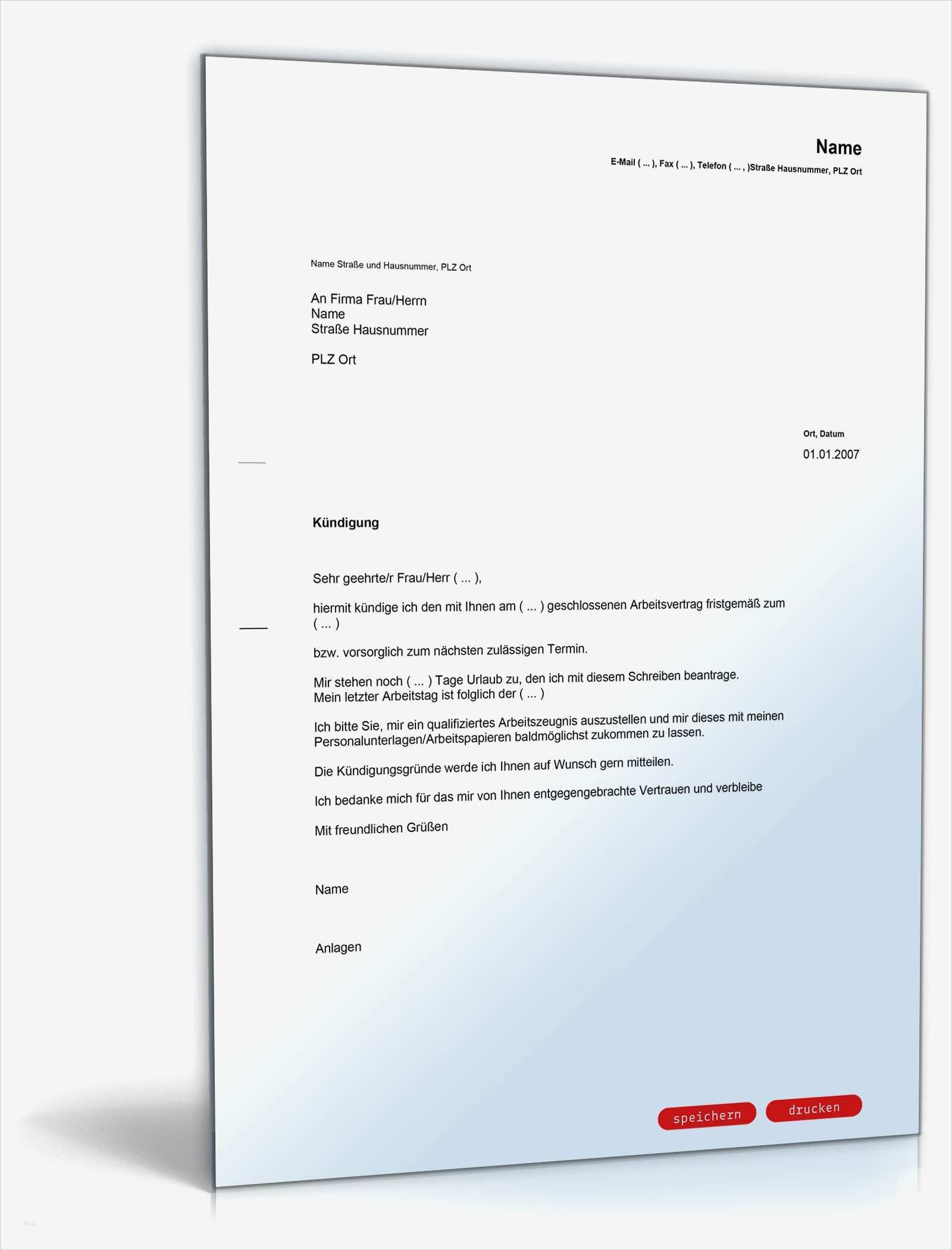 Vorlage Arbeitsvertrag Kostenlos Beste Kündigung Arbeitsvertrag Fristgemäß Arbeitnehmer