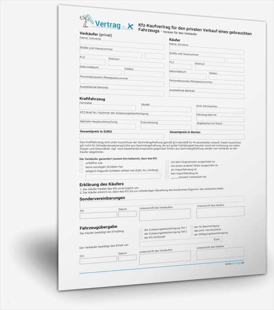 Vorlage Autoverkauf Privat Schön 6 Vorlage Autoverkauf