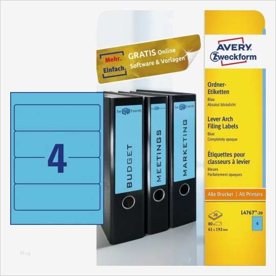 Vorlage Avery Zweckform L4760 Erstaunlich ordneretiketten L4760 10