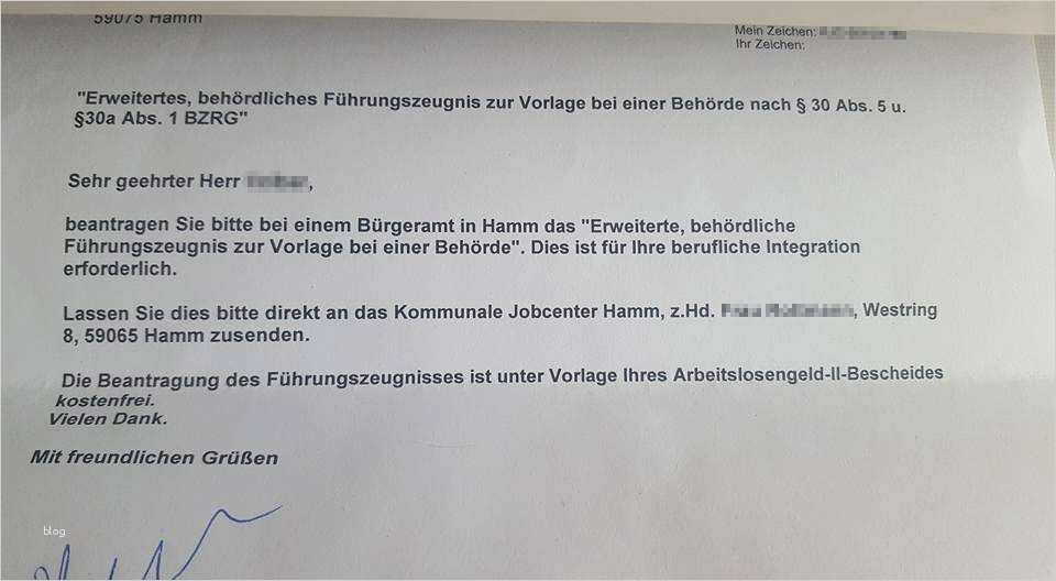 Vorlage Beantragung Führungszeugnis Erstaunlich Empfänger Von Hartz Iv soll Führungszeugnis Beim Jobcenter
