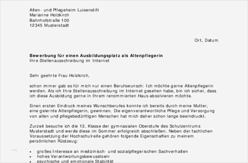 Vorlage Bewerbung Altenpflege Großartig Bewerbung Altenpfleger In Ausbildung sofort Download