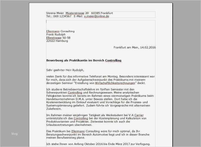 Vorlage Bewerbung Für Praktikum Inspiration Bewerbung Praktikum Muster Download