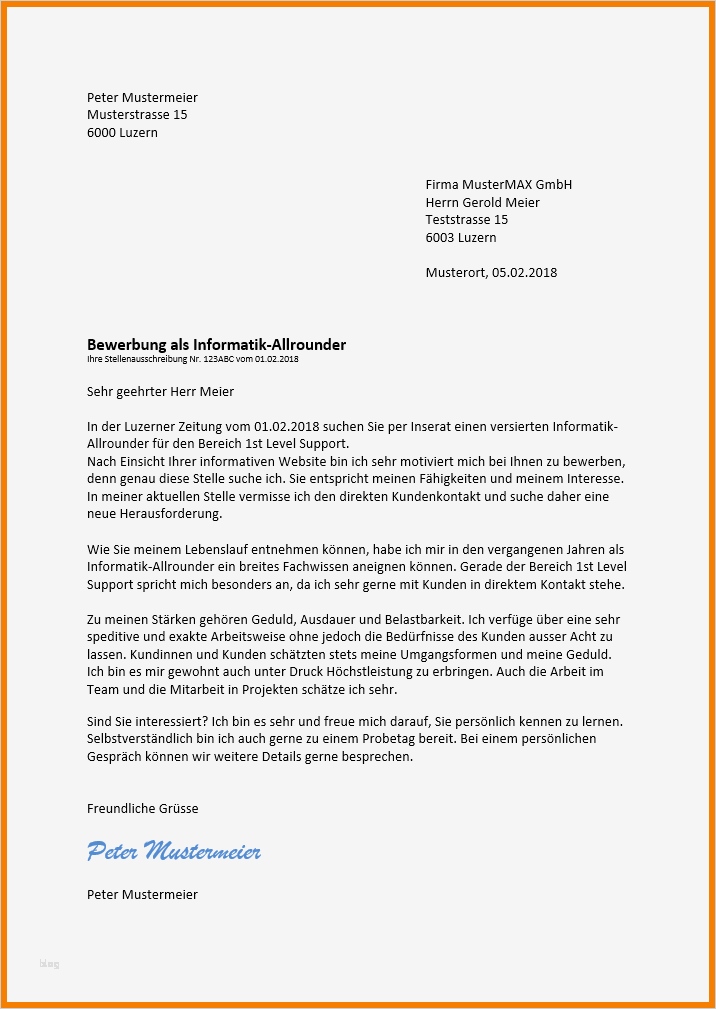 Vorlage Bewerbung Hausmeister Cool 12 Bewerbung Wohnung Muster