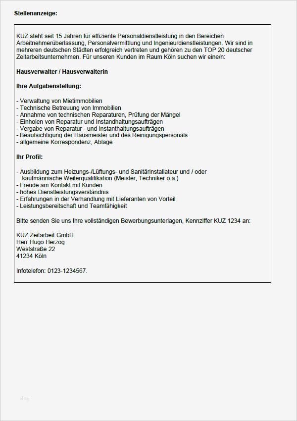 Vorlage Bewerbung Hausmeister Erstaunlich Bewerbung Hausverwalter Berufseinsteiger sofort Download