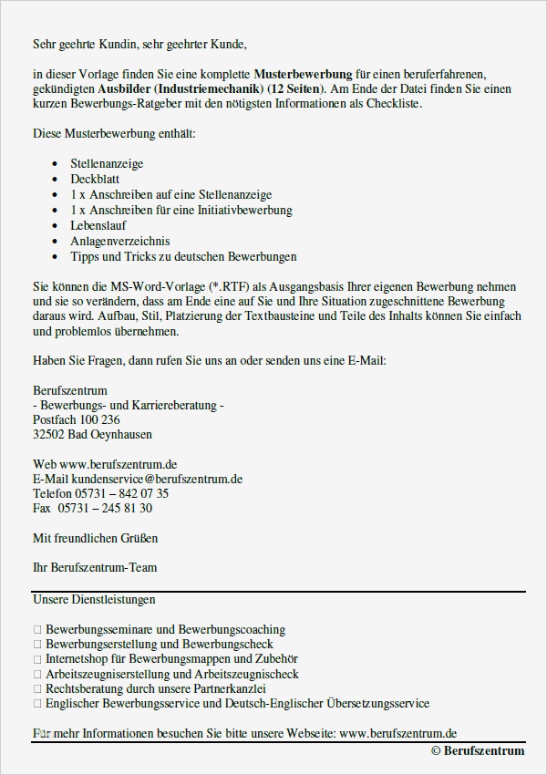 Vorlage Bewerbung Industriemechaniker Cool Vertrag Vorlage Digitaldrucke Industriemechaniker