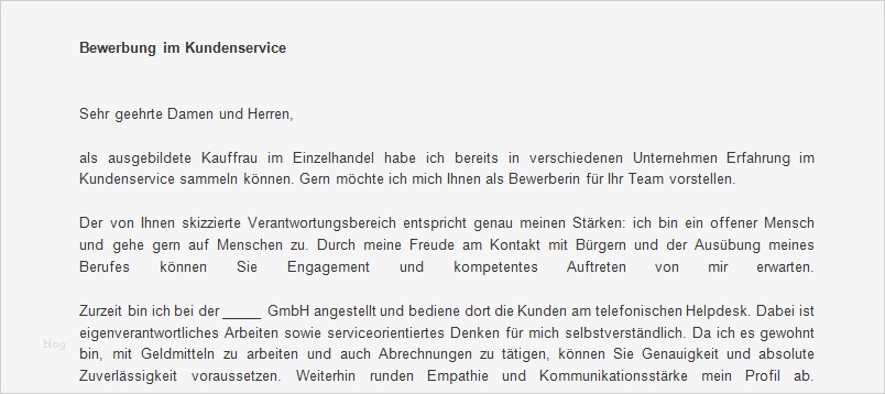 Vorlage Bewerbung Lagerist Angenehm Bewerbungsschreiben Im Kundenservice Meinebewerbung