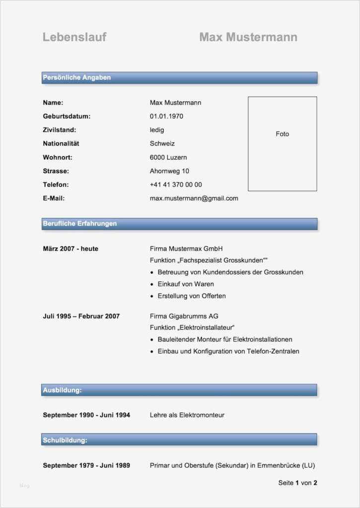 Vorlage Bewerbung Lebenslauf Word Schön Lebenslauf Muster & Vorlagen