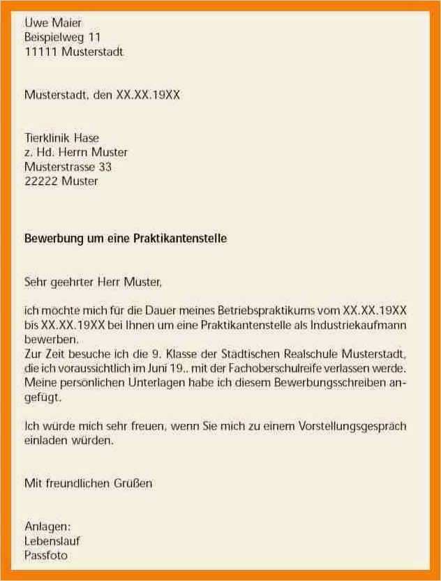 Vorlage Bewerbung Praktikum Kindergarten Fabelhaft 9 Bewerbung Kita Praktikum