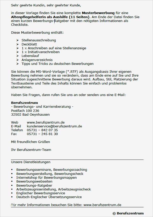Vorlage Bewerbungsschreiben Aushilfe Genial Bewerbung Altenpflegehelferin Aushilfe sofort Download