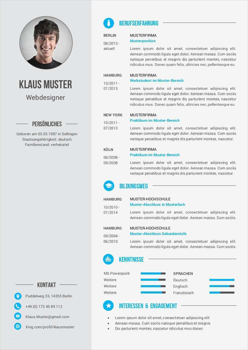 Vorlage Cv English Word Fabelhaft Premium Bewerbungsmuster 6