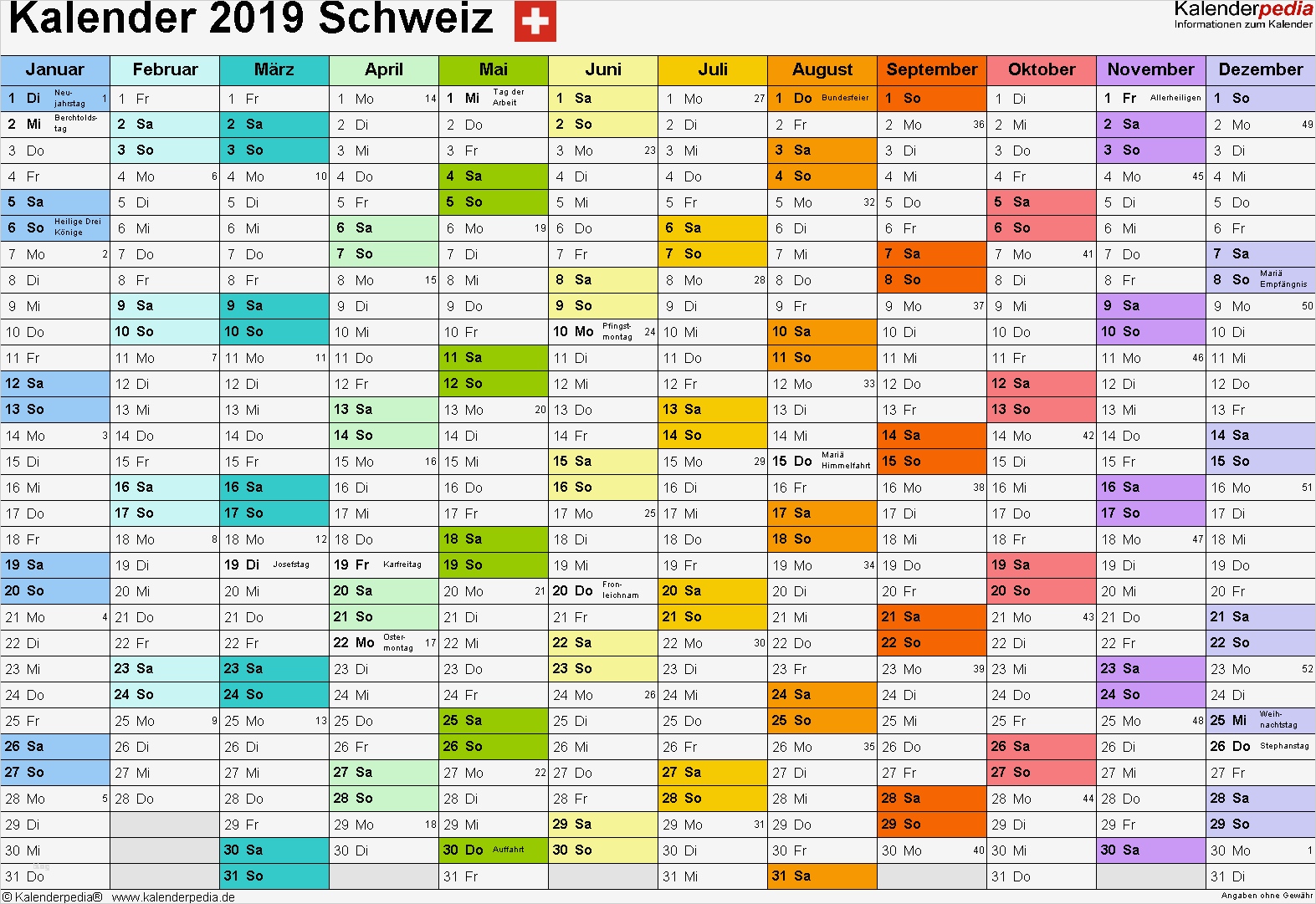 Vorlage Darlehensvertrag Schweiz Einzigartig Kalender 2019 Schweiz In Excel Zum Ausdrucken