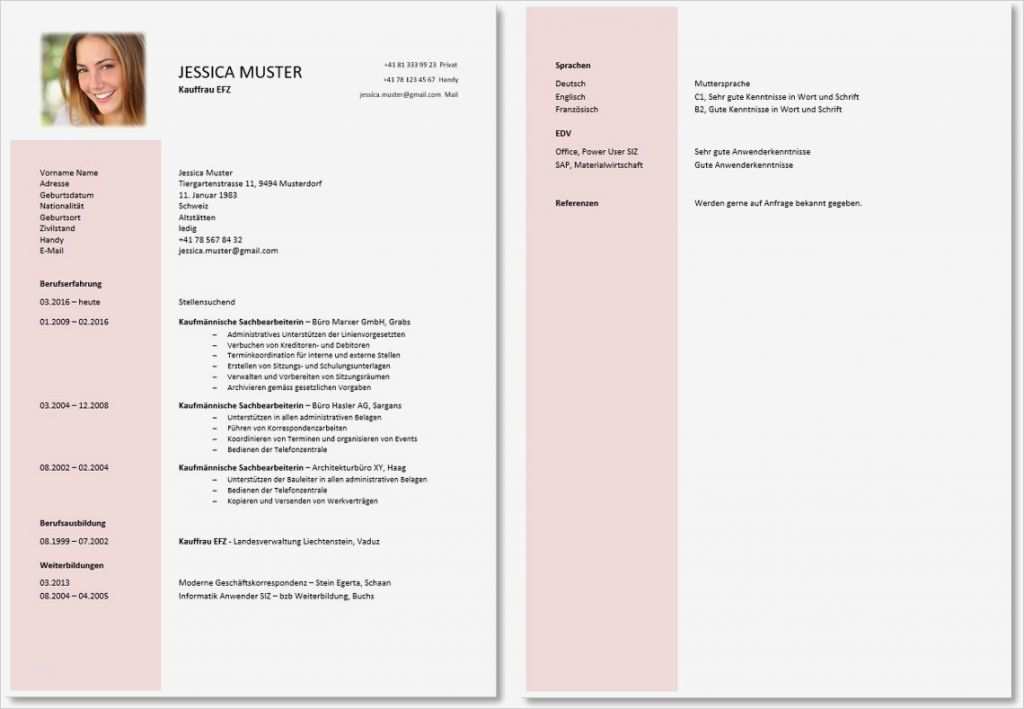 Vorlage Darlehensvertrag Schweiz Elegant Lebenslauf Vorlage Berufstätige Altrosa Jobberater