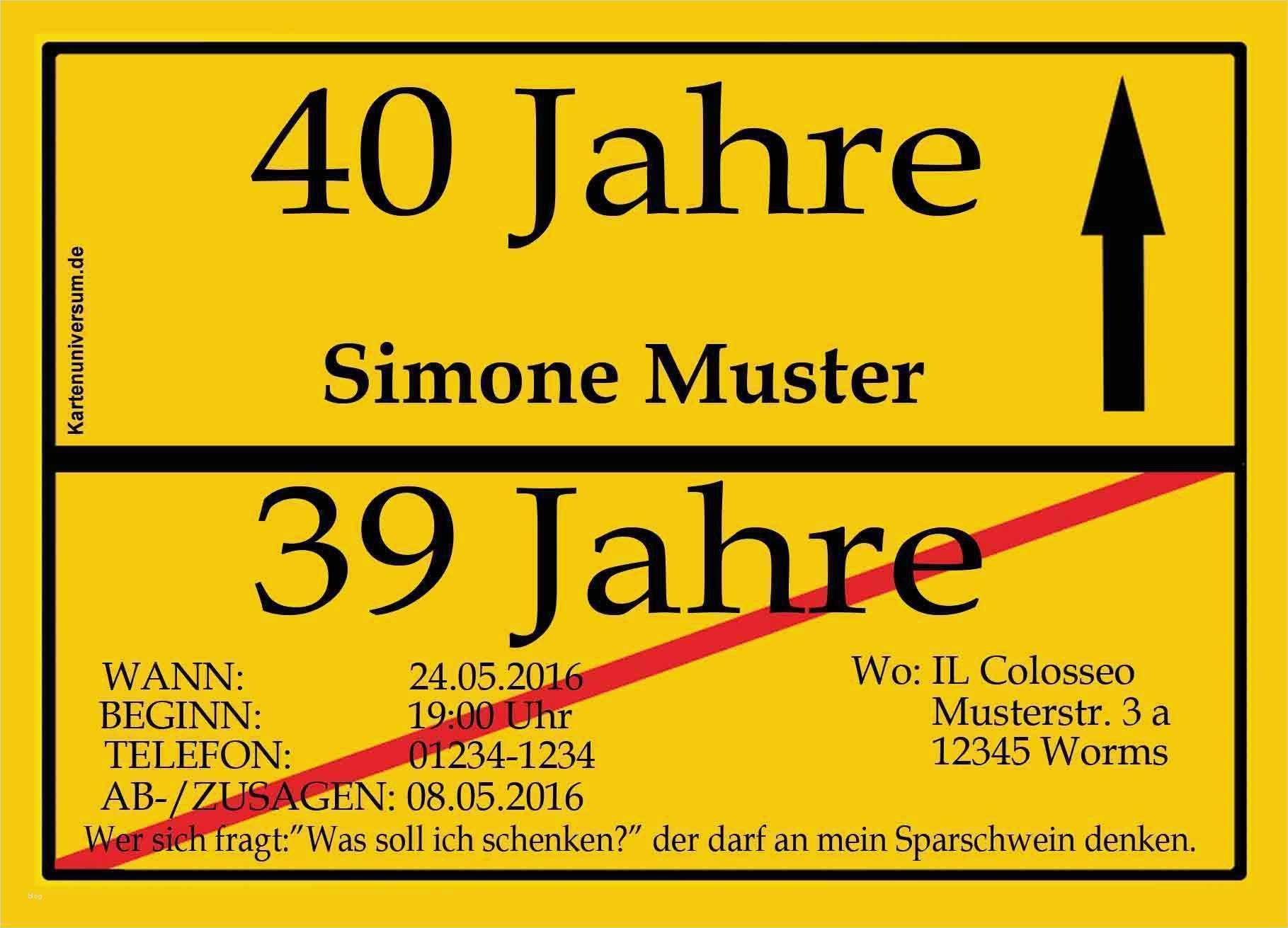 Vorlage Einladung 40 Geburtstag Neu Witzige Einladungskarten