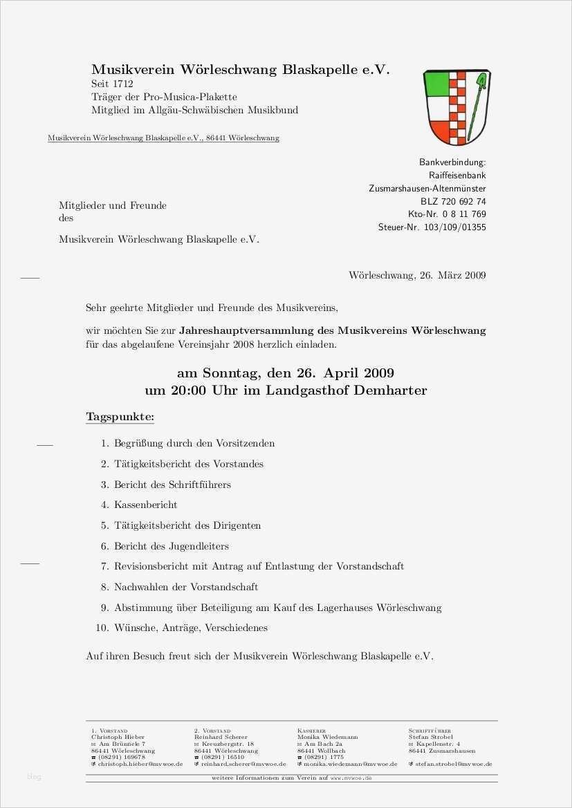 Vorlage Einladung Mitgliederversammlung Verein Luxus Einladung Erstaunlich Einladung Jahreshauptversammlung