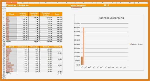 Vorlage Einnahmen Ausgaben Rechnung Genial 9 Einnahmen Ausgaben Excel