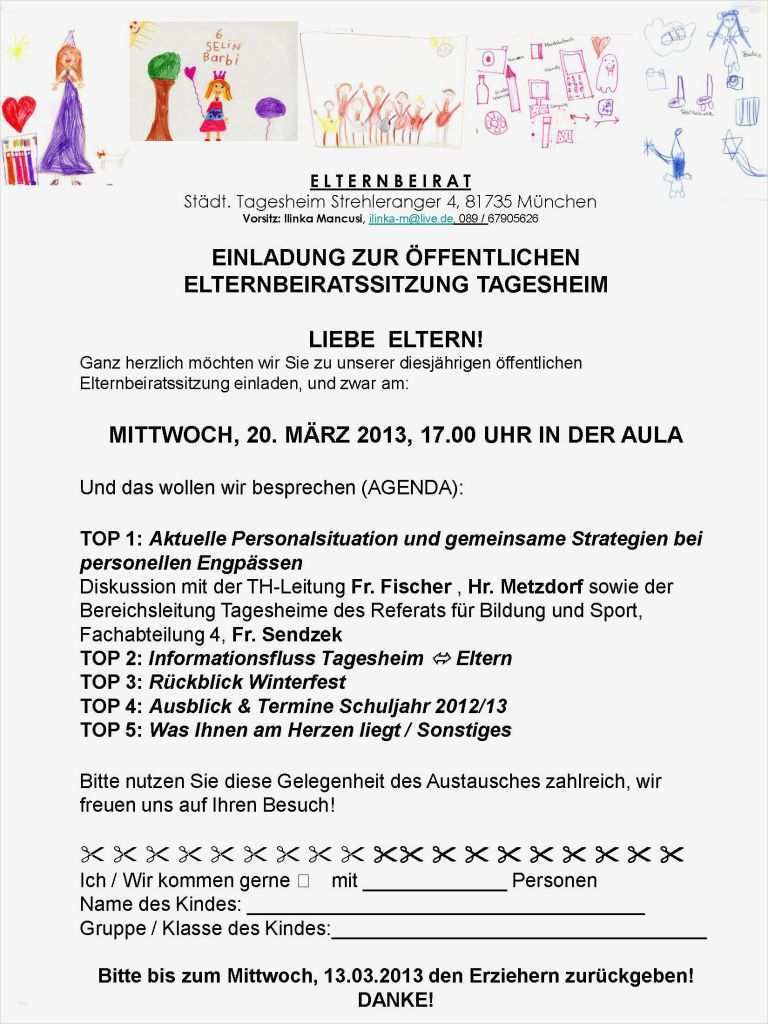 Vorlage Elternbrief Wandertag Best Of Elternbeirat