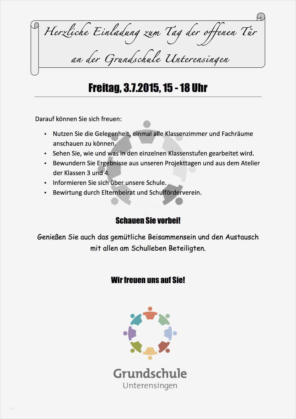 Vorlage Elternbrief Wandertag Genial Einladung Zum Tag Der Fenen Tür – Biblesuite