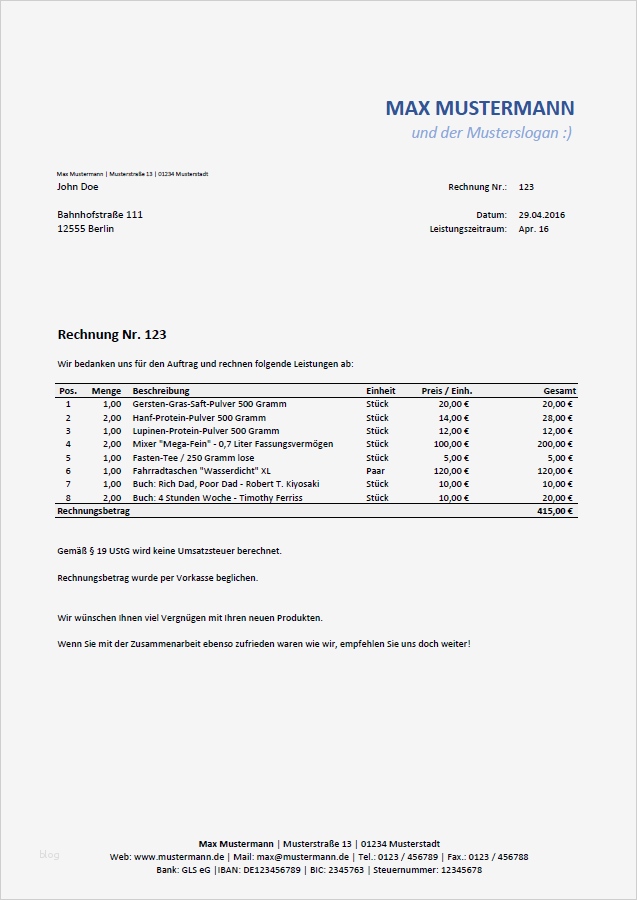 Vorlage Excel Rechnung Genial Excel Vorlage Automatisierte Angebots Und