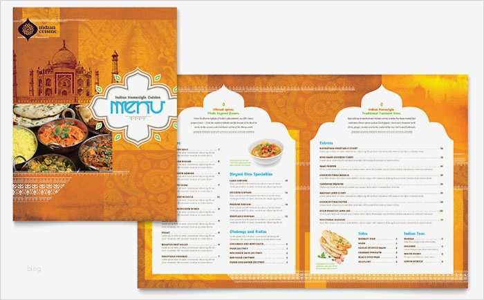 Vorlage Flyer Indesign Beste Indian Restaurant Menu Template Design