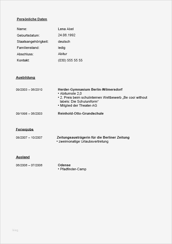 Vorlage Für Praktikumsbericht Genial Muster Lebenslauf Word Muster Lebenslauf 2016 Praktikum