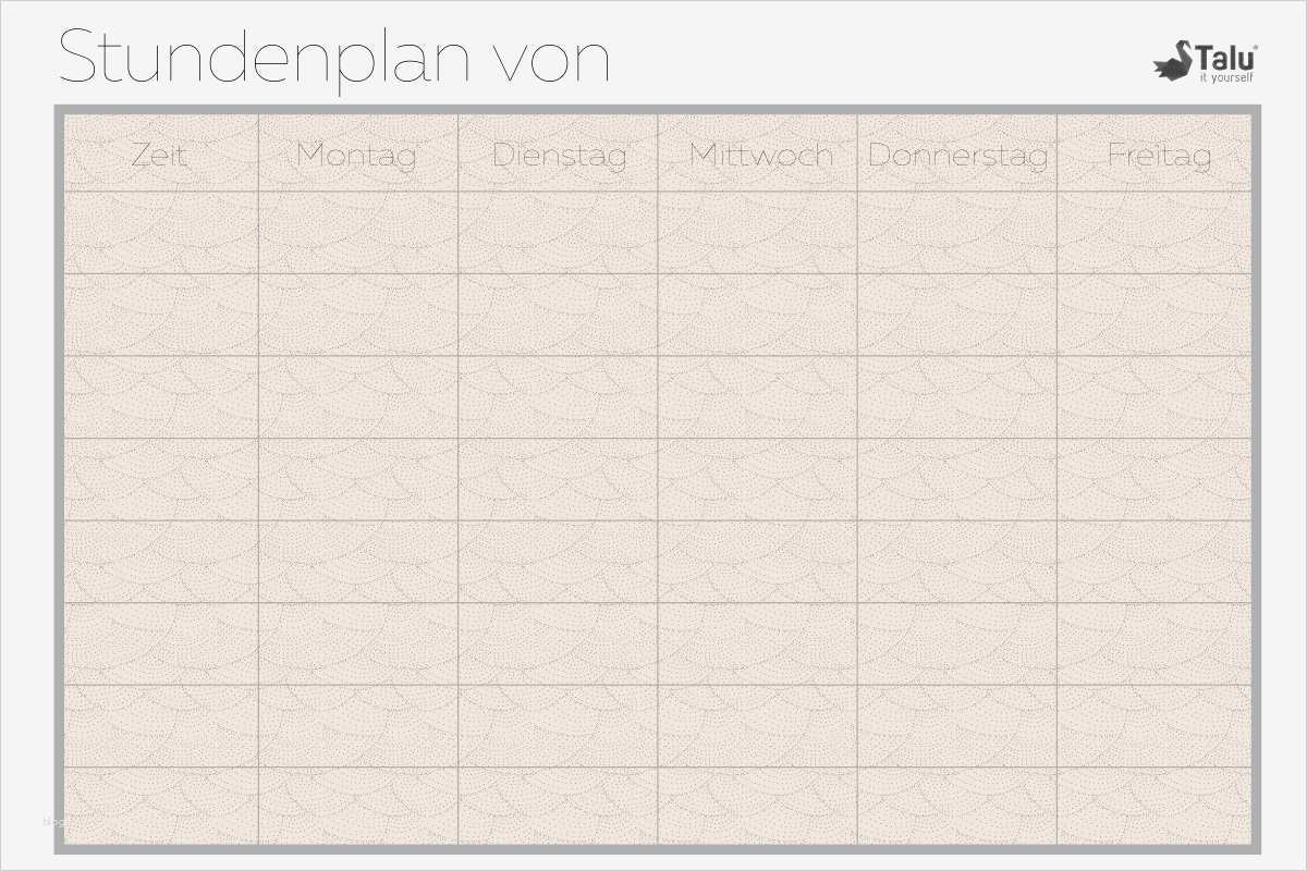 Vorlage Für Stundenplan Angenehm Stundenplan Zum Ausdrucken Kostenlose Pdf Vorlage Talu