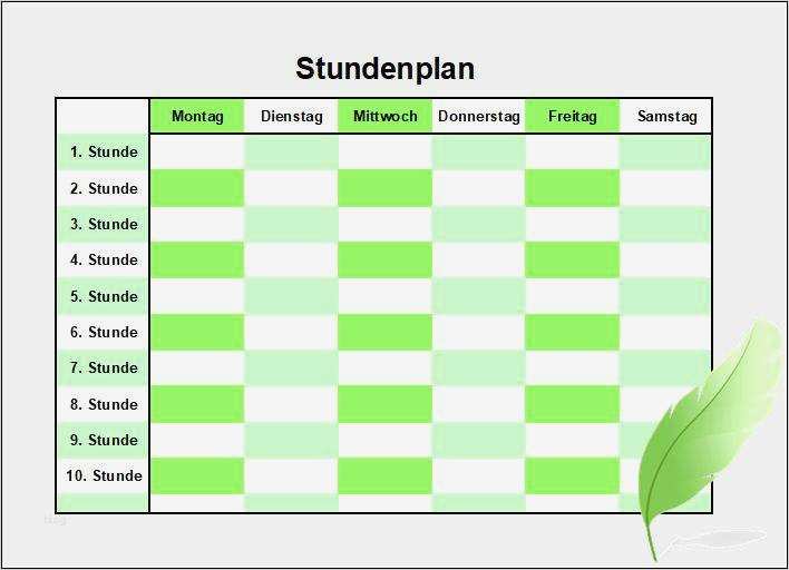 Vorlage Für Stundenplan Best Of Stundenplan Vorlagen Word & Excel Download