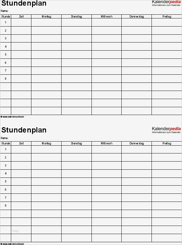 Vorlage Für Stundenplan Fabelhaft Stundenplan Vorlagen Pdf Zum Download & Ausdrucken Kostenlos