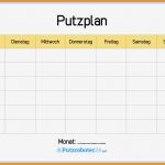 Vorlage Haushaltsplan Excel Angenehm 5 Putzplan Excel Vorlage