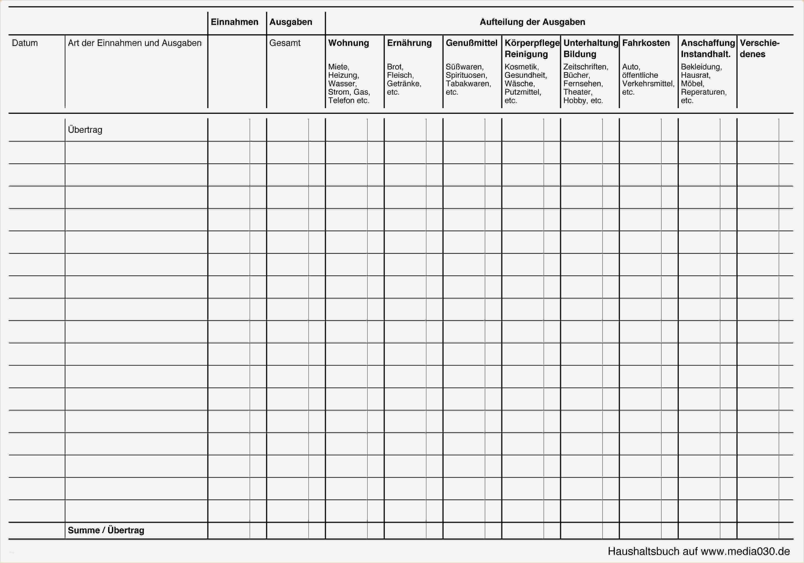 Vorlage Haushaltsplan Excel Inspiration Vorlage Haushaltsbuch Haushaltsplan Ausdrucken Kostenlos