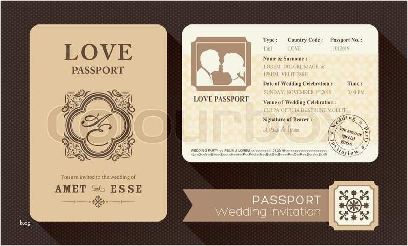 Vorlage Hochzeitseinladung Vintage Erstaunlich Vintage Pass Hochzeitseinladung Vektorgrafik