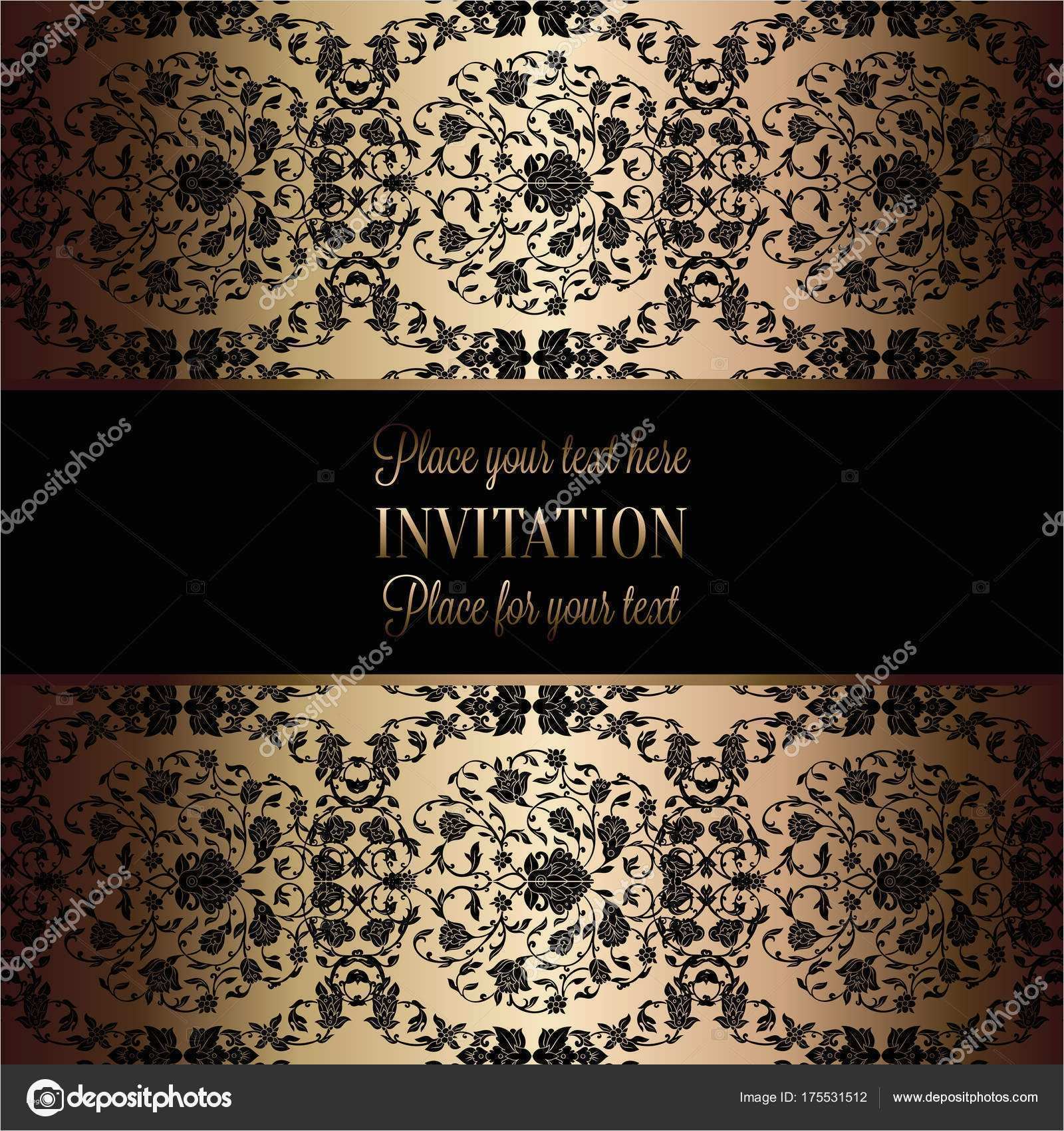 Vorlage Hochzeitseinladung Vintage Genial Vintage Barock Hochzeitseinladung Vorlage Mit