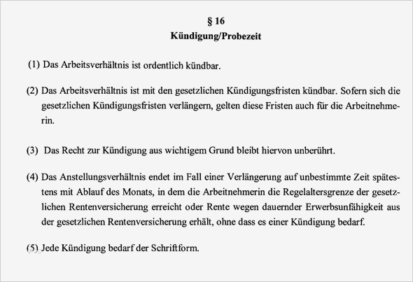 Vorlage Kündigung Probezeit Durch Arbeitnehmer Schön Vertragliche Kündigungsfrist Für Arbeitnehmer Verkürzbar