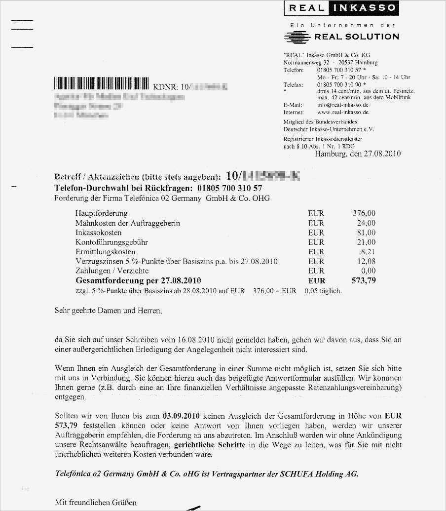 Vorlage Kündigung Telefonica Cool Betrugsversuch Von Real Inkasso Inkasso forum 123recht