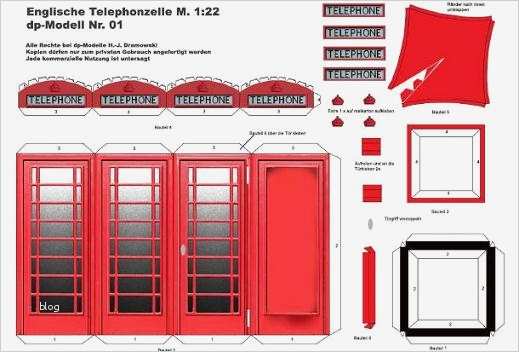 Vorlage Kündigung Telefonica Süß Papermau British Phone Cabin Paper Model by Hans Jürgen