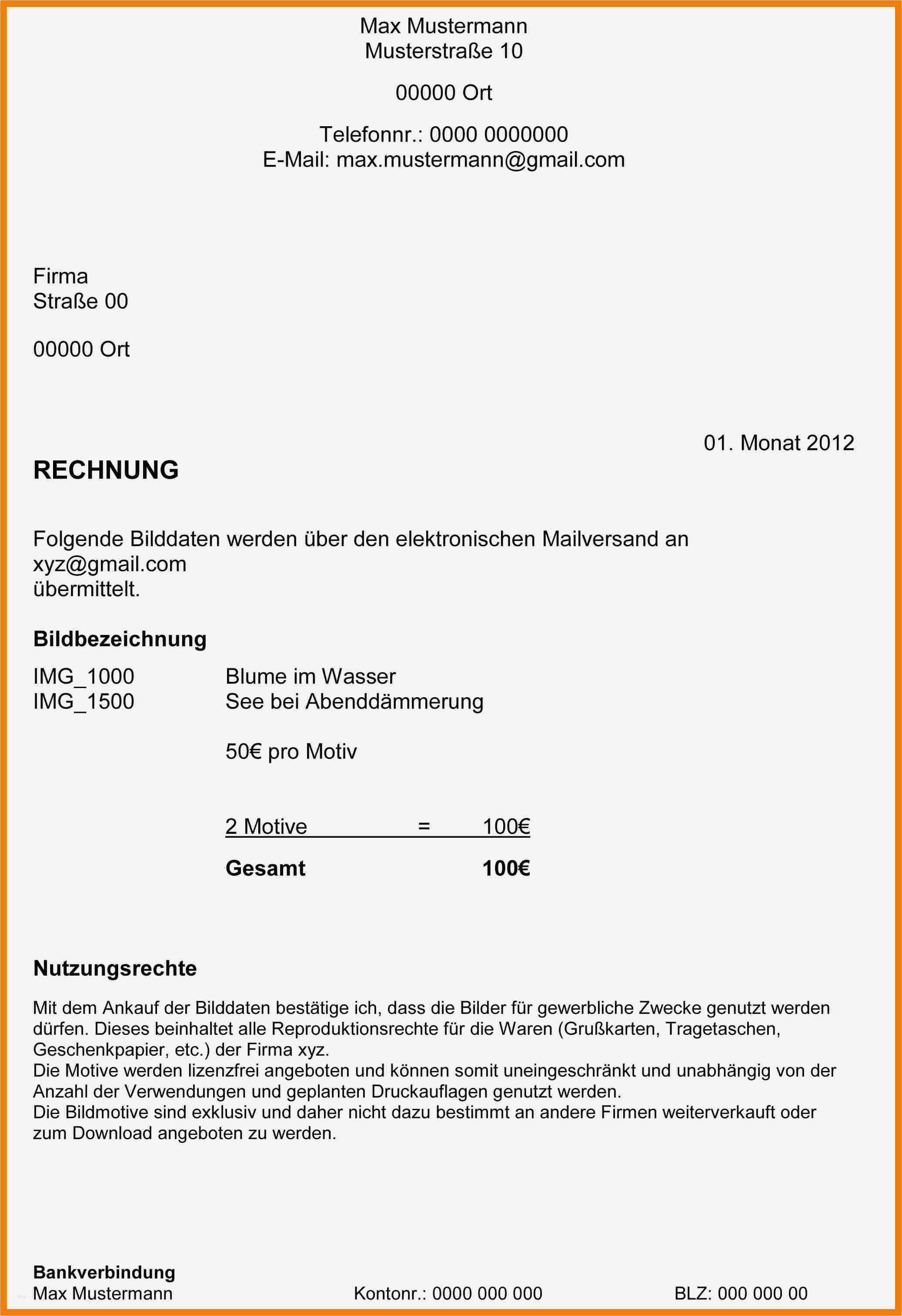 Vorlage Rechnung Dienstleistung Hübsch 7 Privatperson Rechnung