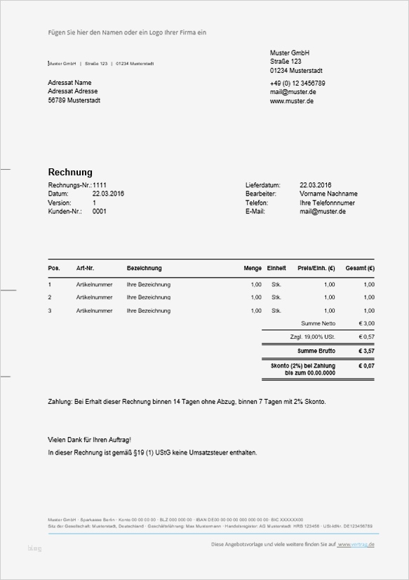 Vorlage Rechnung Dienstleistung Süß Kleinunternehmer Rechnung Kleinunternehmer Rechnung