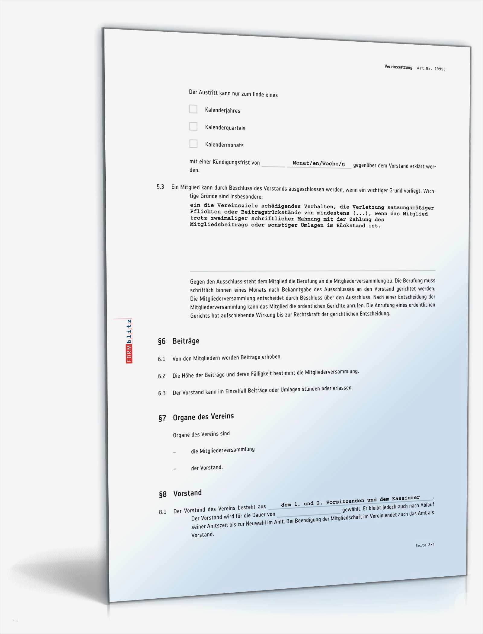 Vorlage Satzung Verein Genial Satzung Nicht Gemeinnütziger Verein