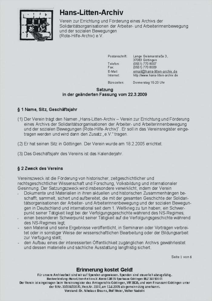 Vorlage Satzung Verein Neu Luxus Verein Satzungsanderung Einladung Und 52