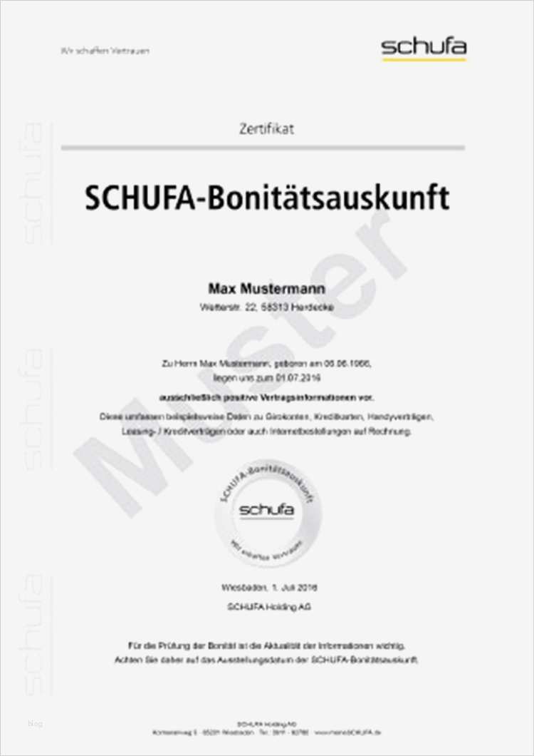 Vorlage Schufa Auskunft Für Vermieter Erstaunlich Schufa Bonitätsauskunft Bonitätsauskunft Als Bonitätsnachweis