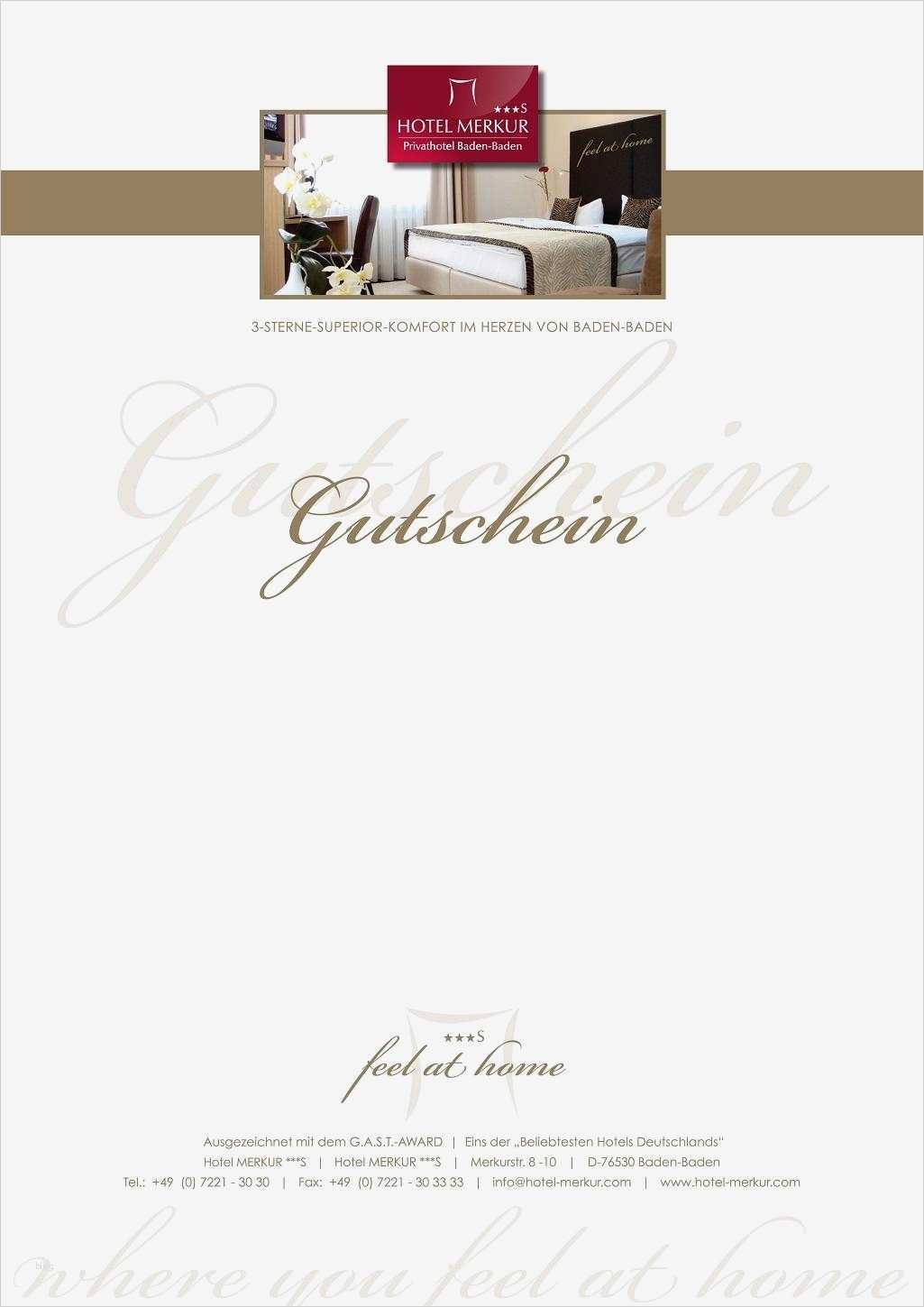 Vorlage Shopping Gutschein Gut Gutscheine Hotel Merkur De