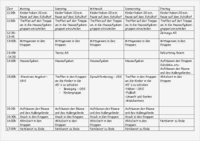 Vorlage Speiseplan Kindergarten Genial Beste Schüler Wochenplan Vorlage Zeitgenössisch