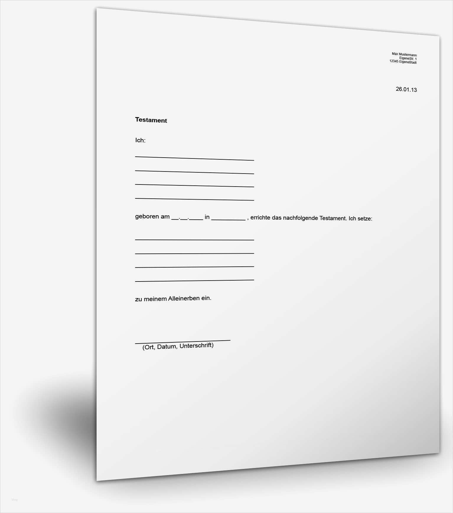 Vorlage Stromanbieter Kündigen Erstaunlich Mustervorlage Testament Muster