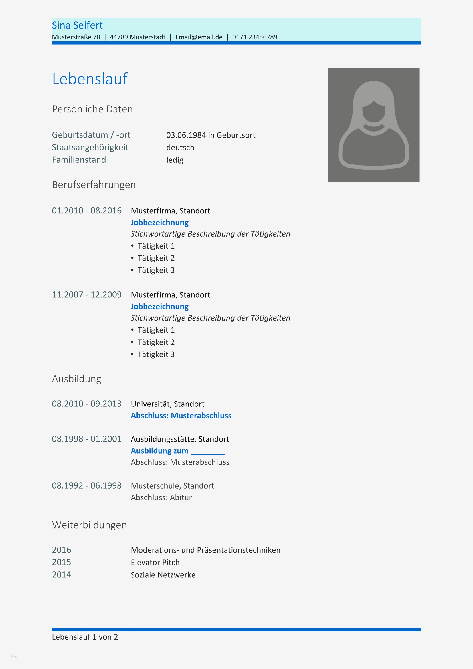 Vorlage Taschenkalender 2018 Schönste Kostenlose Lebenslauf Muster Und Vorlagen Für Deine