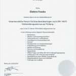 Vorlage Teilnahmebescheinigung Schulung Beste Elektroinstallationen – Elektro Franke Gmbh
