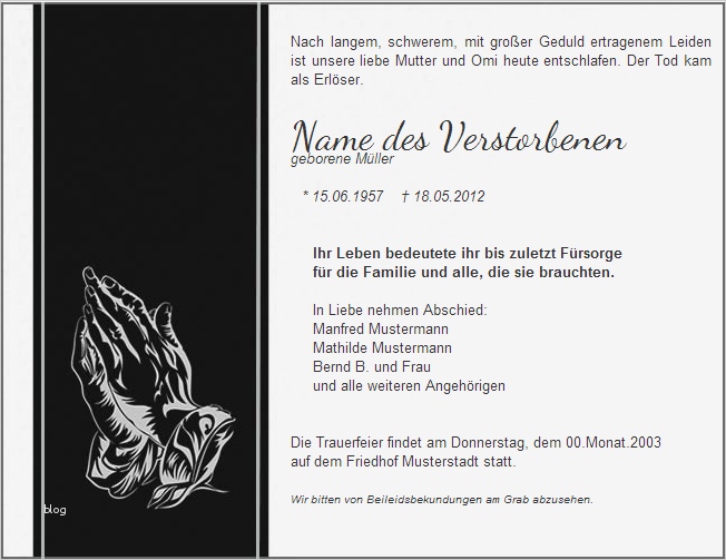 Vorlage Trauerkarte Kostenlos Best Of todesanzeigen Bzw Traueranzeigen Online Veröffentlichen