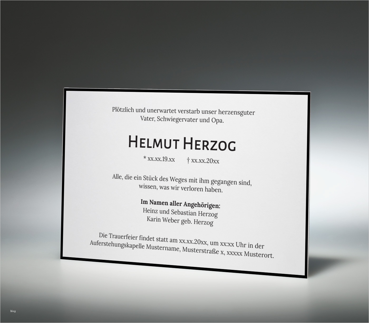 Vorlage Trauerkarte Kostenlos Erstaunlich Trauerkarte Handgestrichener Rand Einzelkarte † Memento